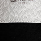 Saint Laurent Matelasse Grain de Poudre Monogram Envelope Chain Wallet (SHF-15981)
