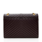 Saint Laurent Matelasse Grain de Poudre Monogram Large Shoulder Bag (SHF-18343)