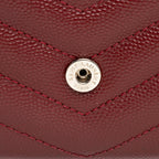 Saint Laurent Matelasse Grain de Poudre Monogram Wallet (SHF-18247)