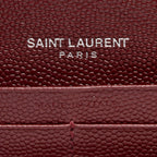 Saint Laurent Matelasse Grain de Poudre Monogram Wallet (SHF-18247)