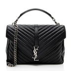 Saint Laurent Matelasse Lambskin Classic Monogram Large College Bag (SHF-18019)