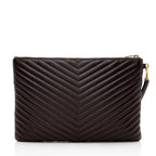 Saint Laurent Matelasse Leather Large Wristlet (SHF-16924)