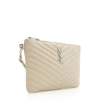 Saint Laurent Matelasse Leather Small Wristlet (SHF-20162)