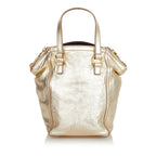 Saint Laurent Mini Downtown Metallic Leather Handbag (SHG-25927)