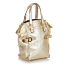 Saint Laurent Mini Downtown Metallic Leather Handbag (SHG-25927)