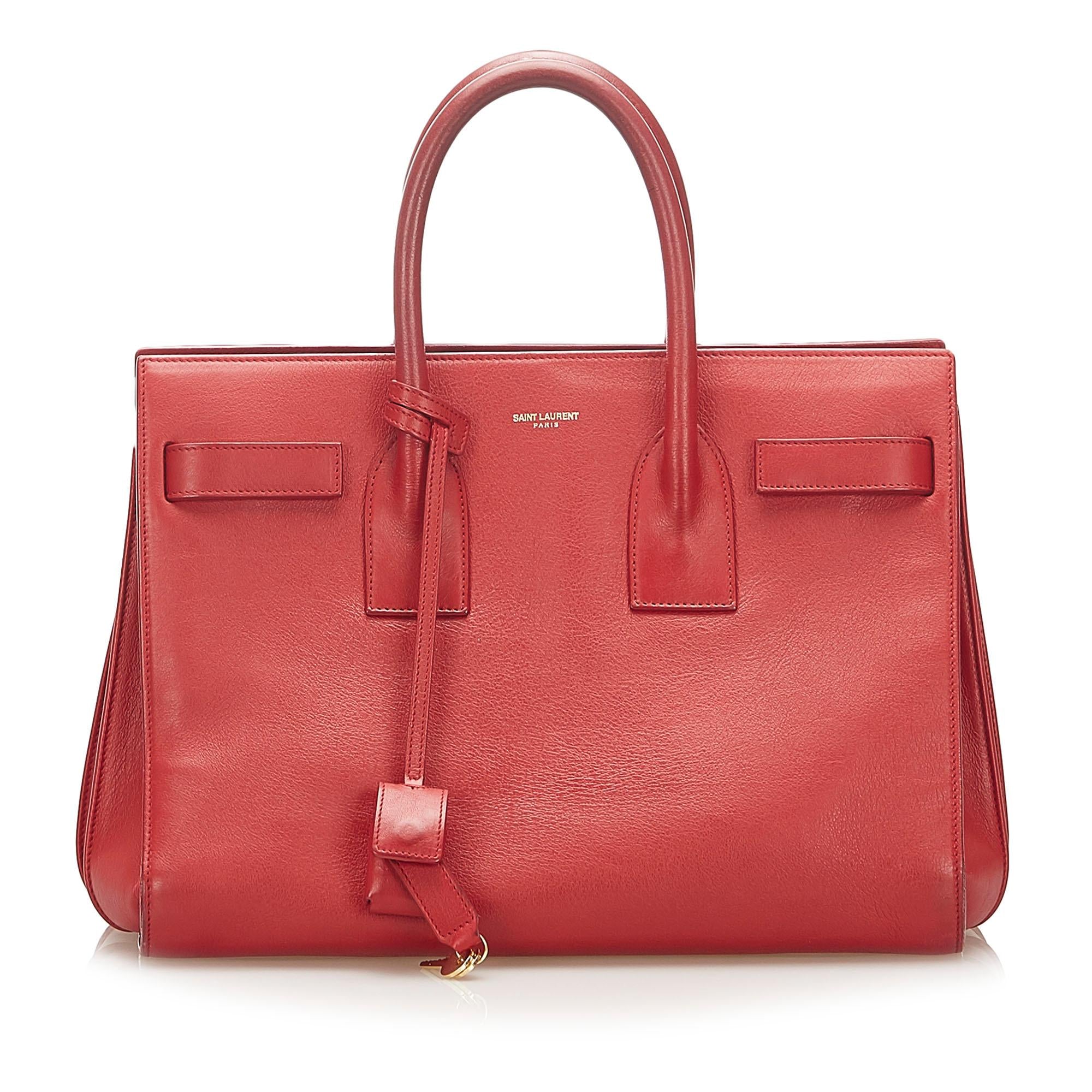 Saint Laurent Mini Sac De Jour Leather Handbag (SHG-18288)