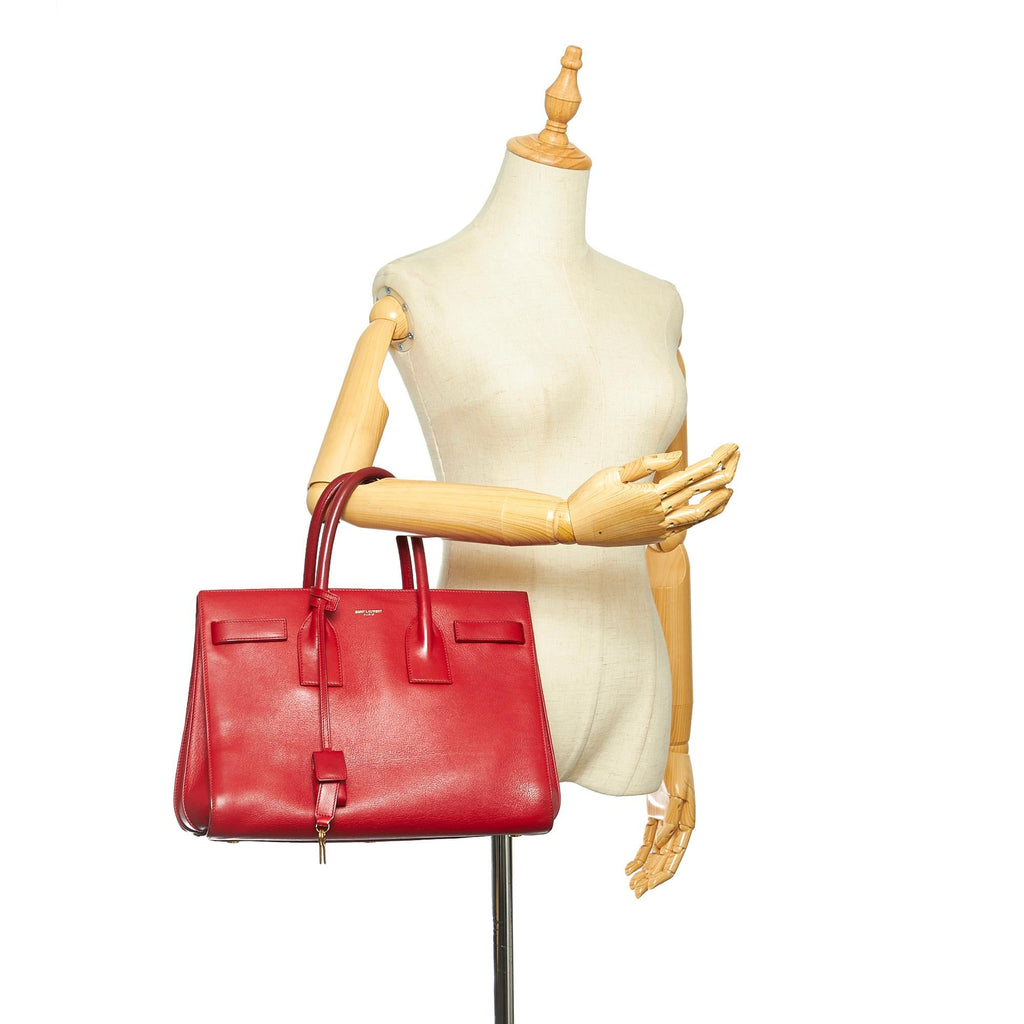Saint Laurent Mini Sac De Jour Leather Handbag (SHG-18288)