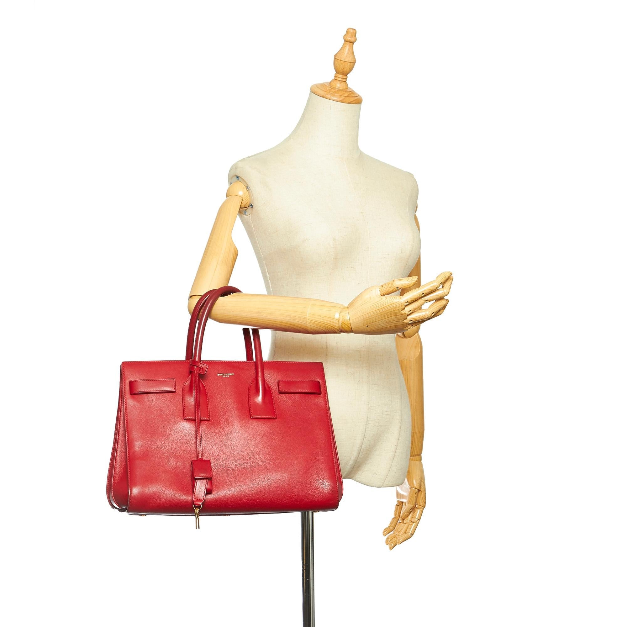 Saint Laurent Mini Sac De Jour Leather Handbag (SHG-18288)