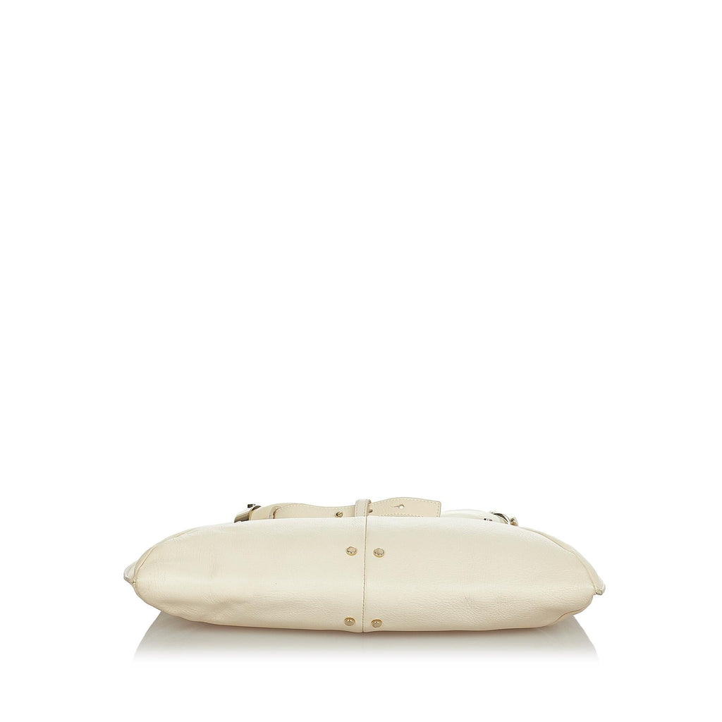 Saint Laurent Mombasa Double Horn Leather Shoulder Bag (SHG-24253)