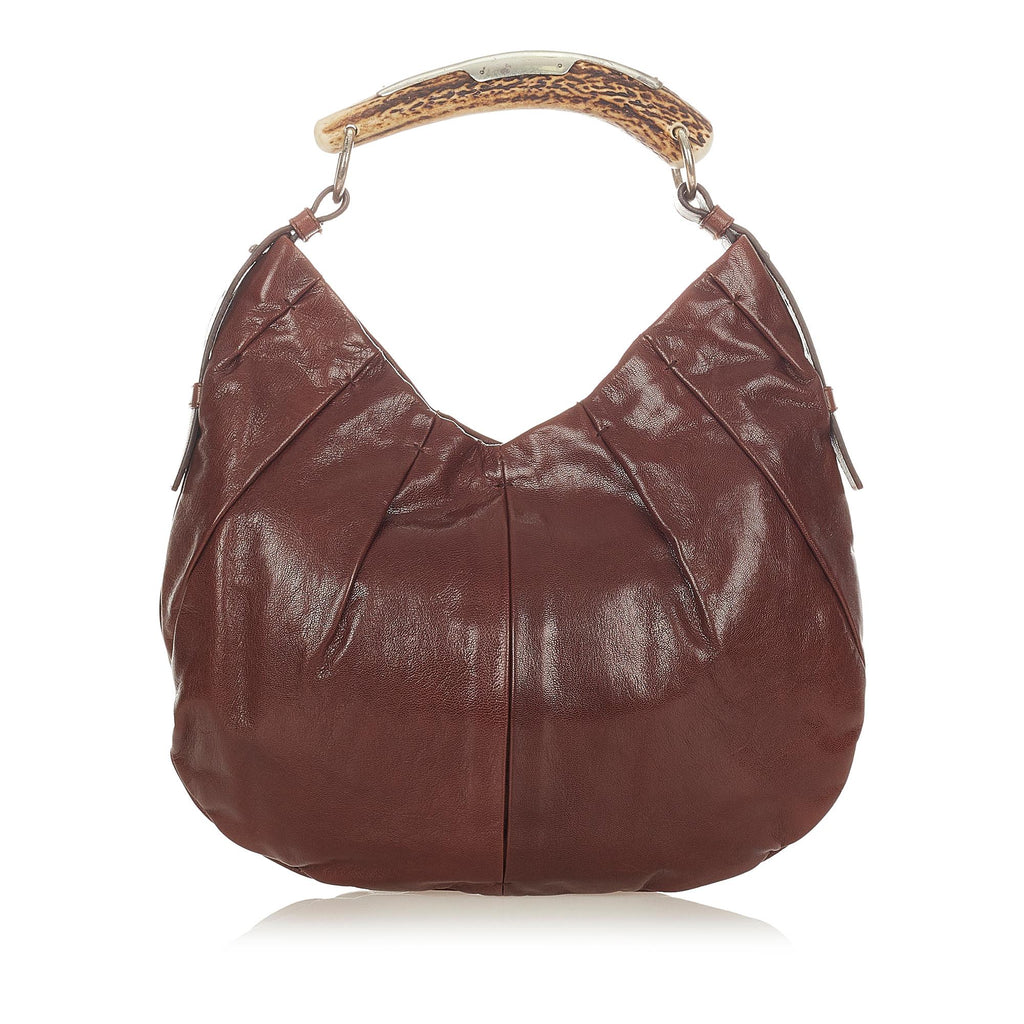 Saint Laurent Mombasa Leather Shoulder Bag (SHG-26213)