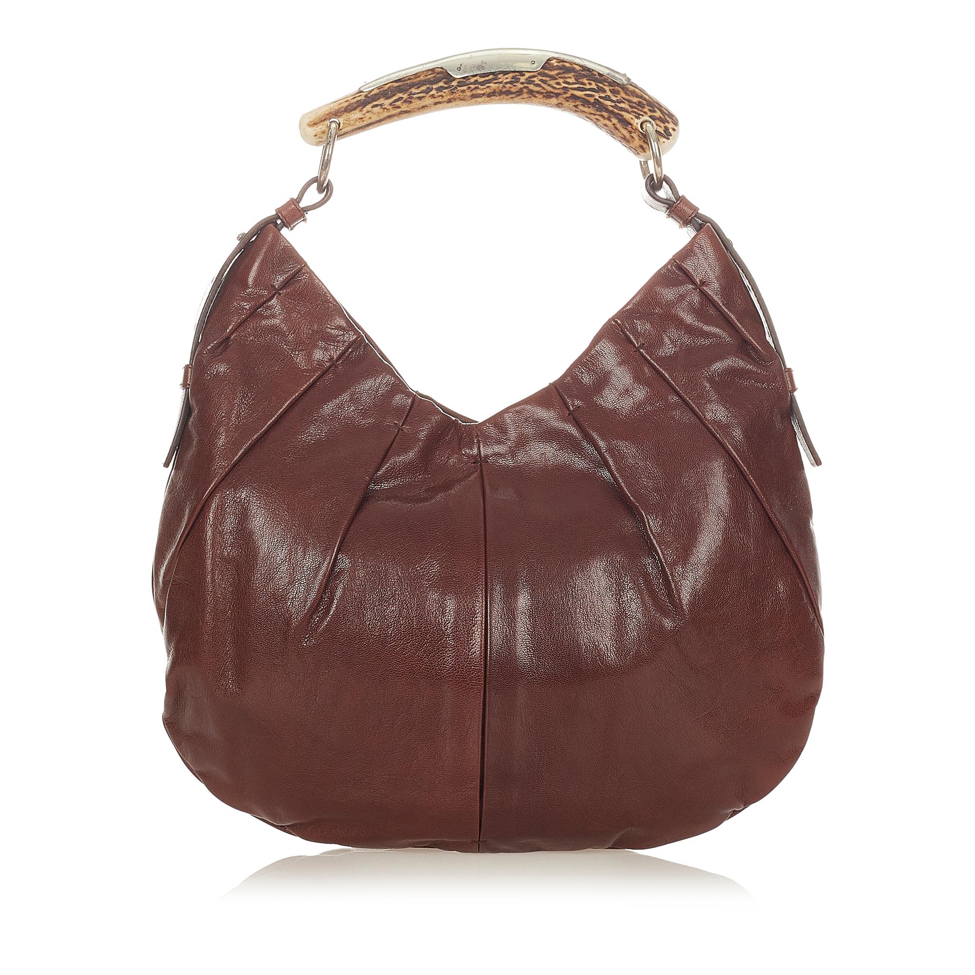 Saint Laurent Mombasa Leather Shoulder Bag (SHG-26213)