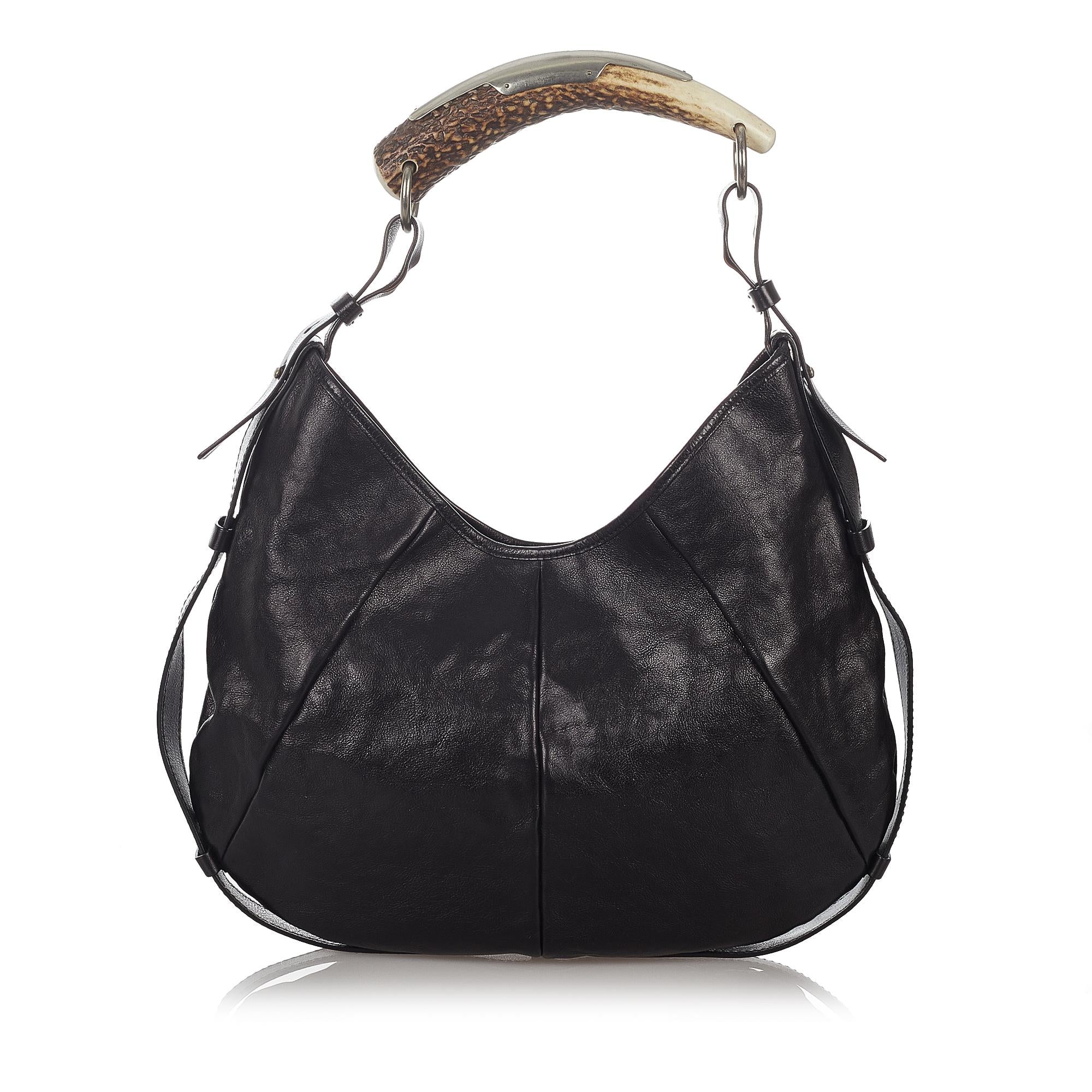 Saint Laurent Mombasa Leather Shoulder Bag (SHG-27088)