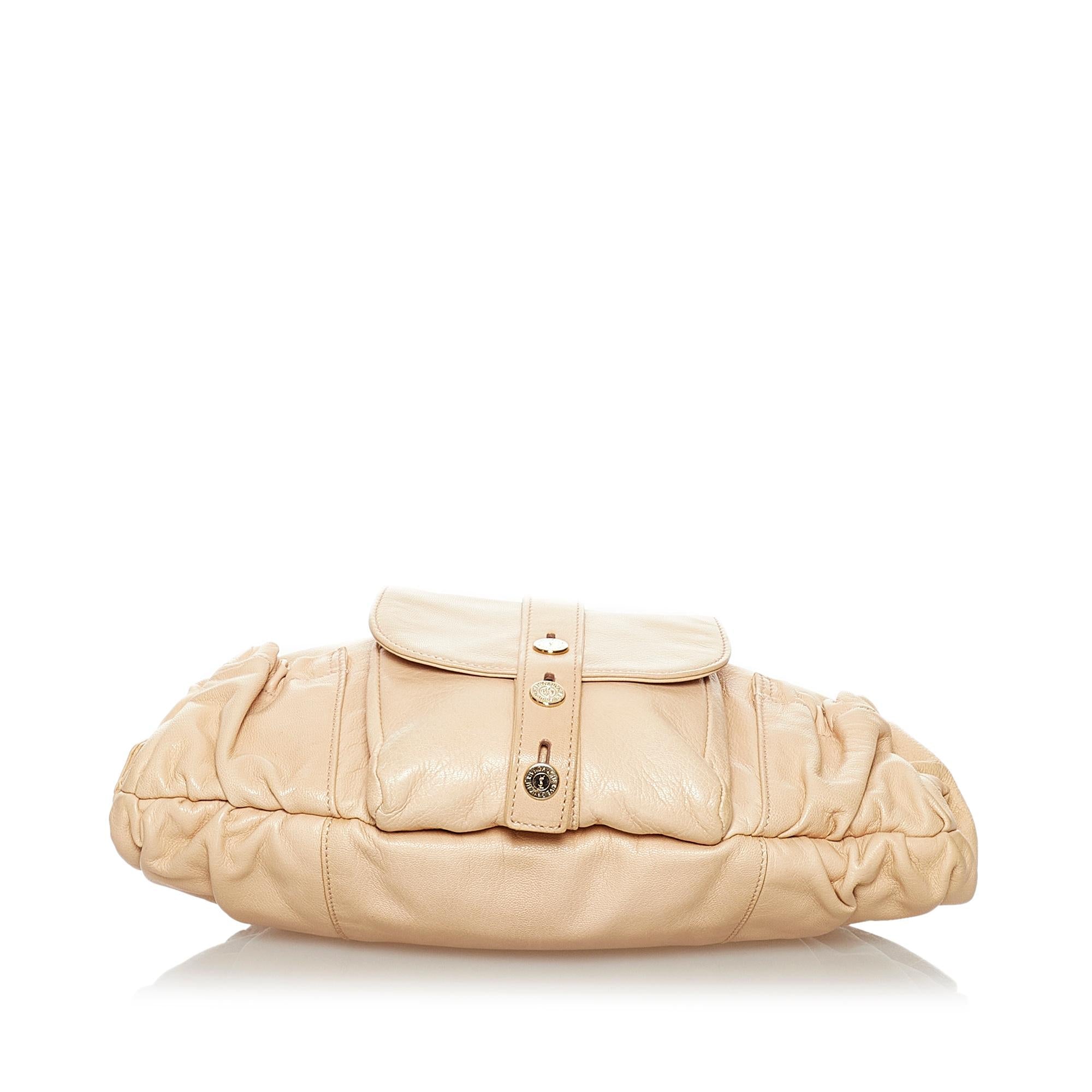 Saint Laurent Mombasa Leather Shoulder Bag (SHG-30544)