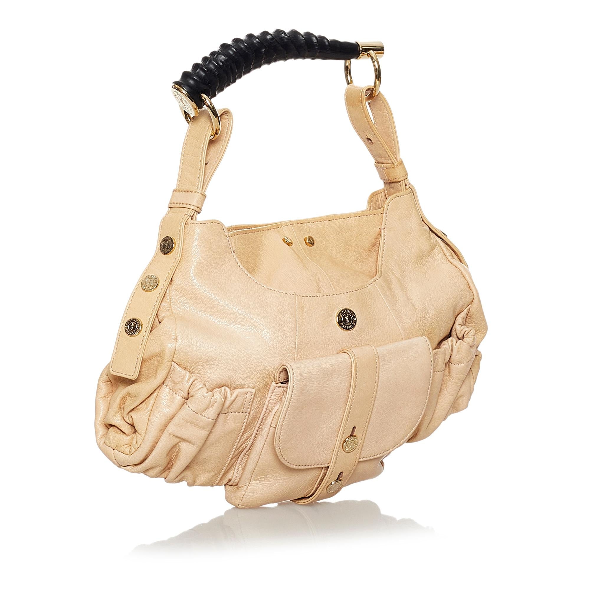 Saint Laurent Mombasa Leather Shoulder Bag (SHG-30544)