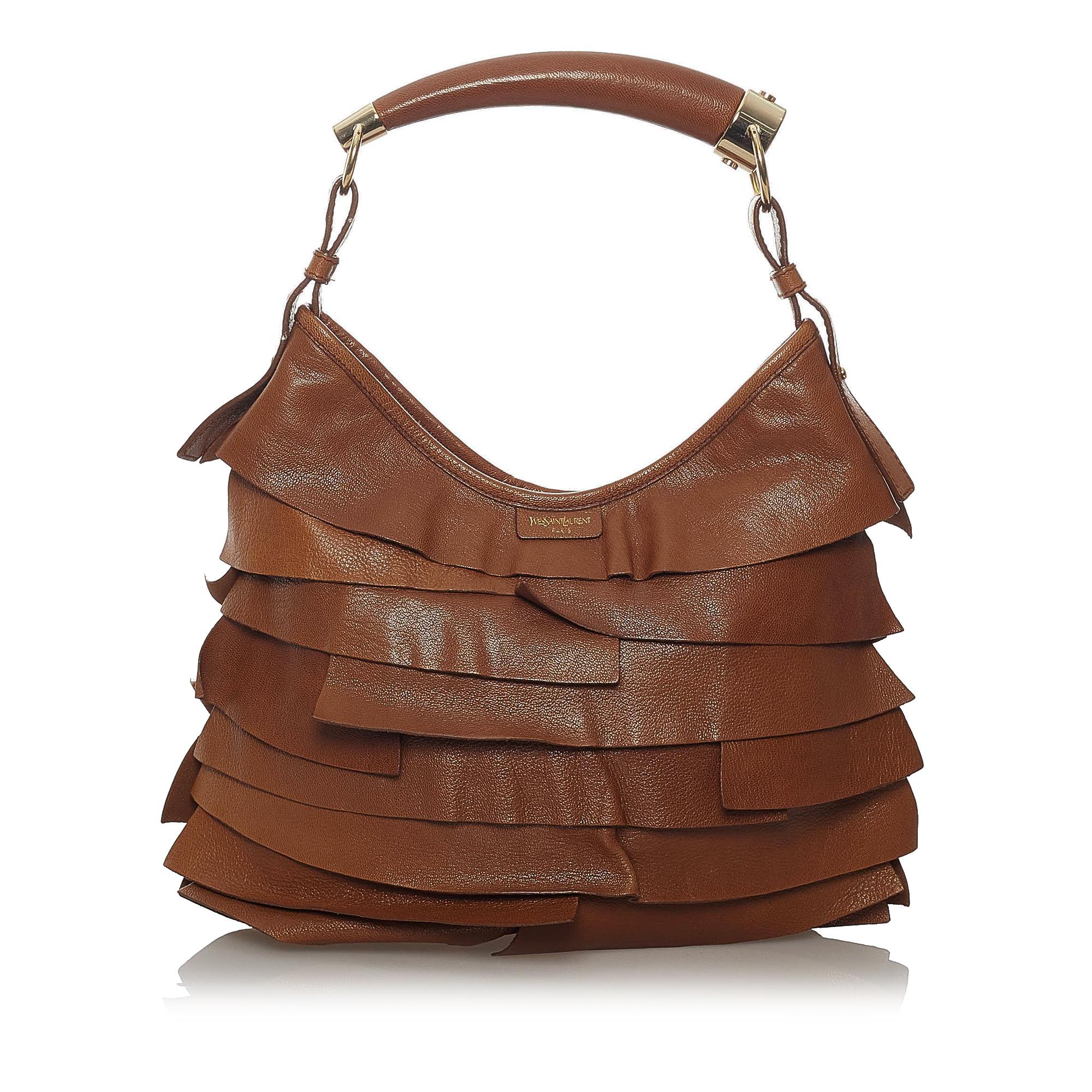 Saint Laurent Mombasa Saint Tropez Leather Shoulder Bag (SHG-28283)