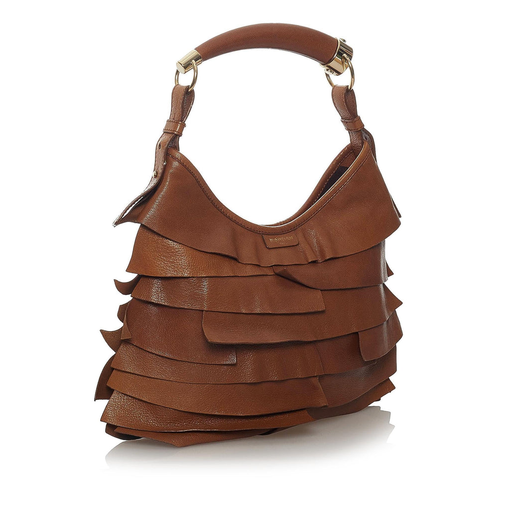 Saint Laurent Mombasa Saint Tropez Leather Shoulder Bag (SHG-28283)