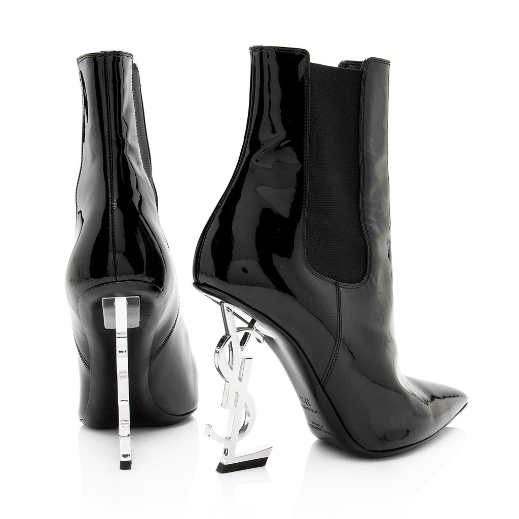 Saint Laurent Patent Leather Opyum Boots - Size 7.5 / 37.5
