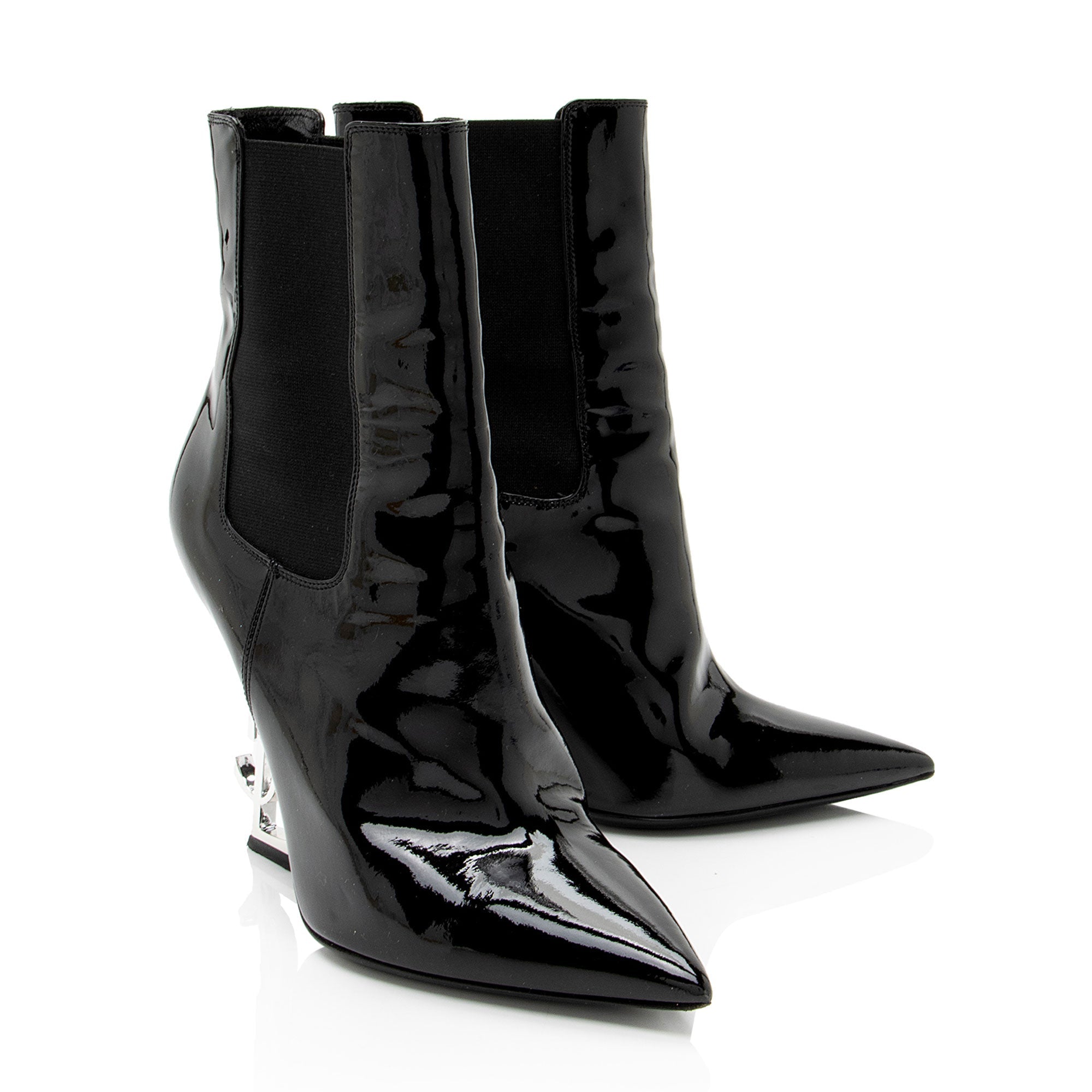 Saint Laurent Patent Leather Opyum Boots - Size 7.5 / 37.5