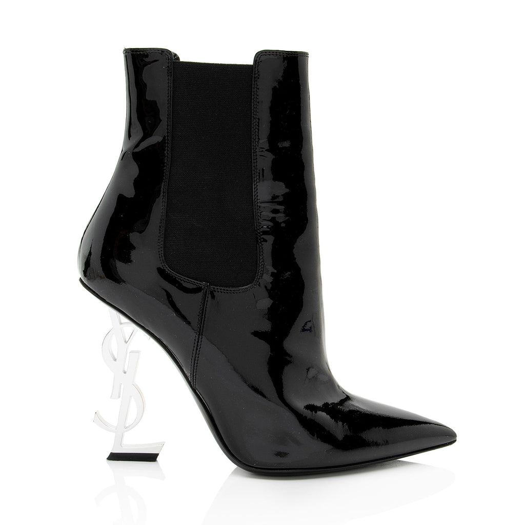 Saint Laurent Patent Leather Opyum Boots - Size 7.5 / 37.5