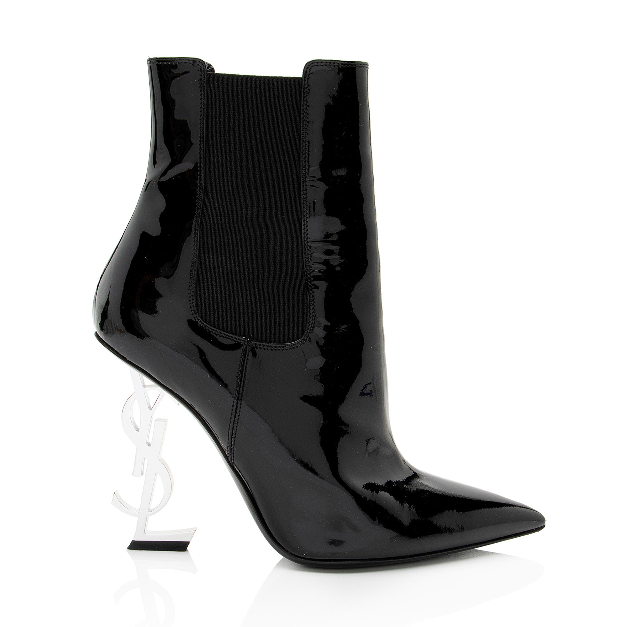 Saint Laurent Patent Leather Opyum Boots - Size 7.5 / 37.5