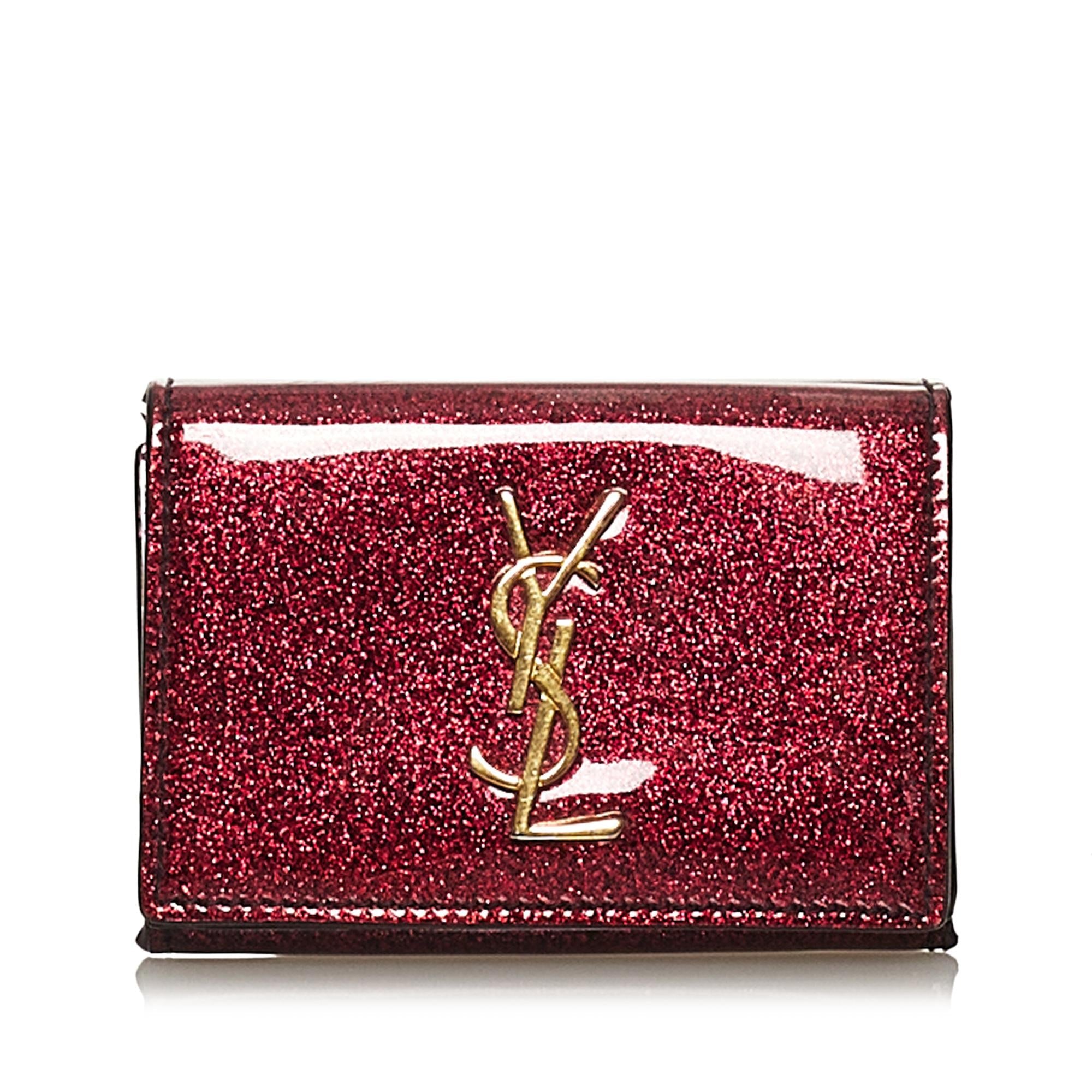 Saint Laurent Patent Leather Small Wallet (SHG-28917)