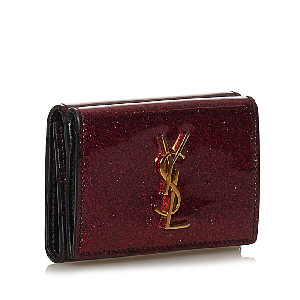 Saint Laurent Patent Leather Small Wallet (SHG-28917)