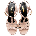 Saint Laurent Patent Leather Tribute Sandals - Size 7.5 / 37.5 (SHF-18726)