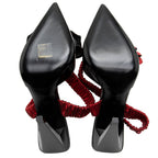 Saint Laurent Patent Slingback Rose Flower Pumps - Size 6 / 36 (SHF-17611)