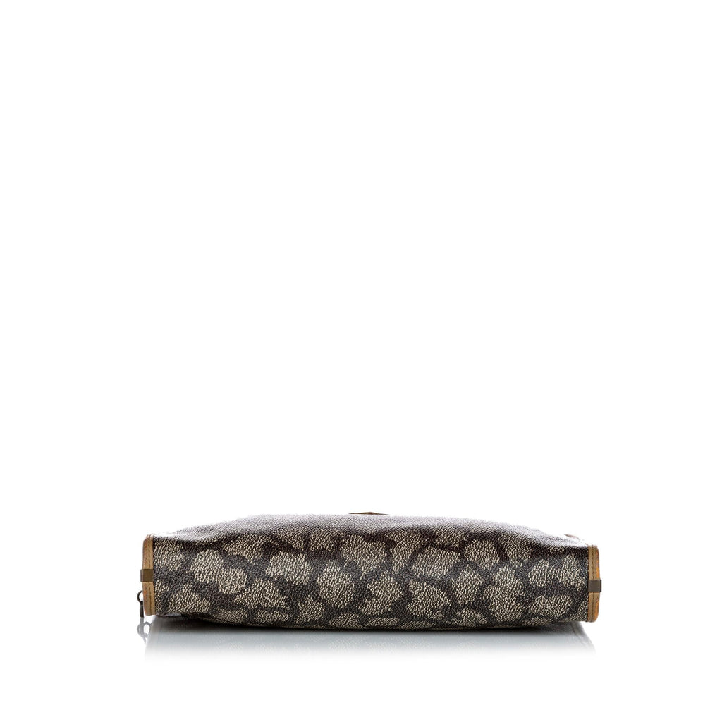 Saint Laurent Printed Leather Clutch Bag (SHG-23003)