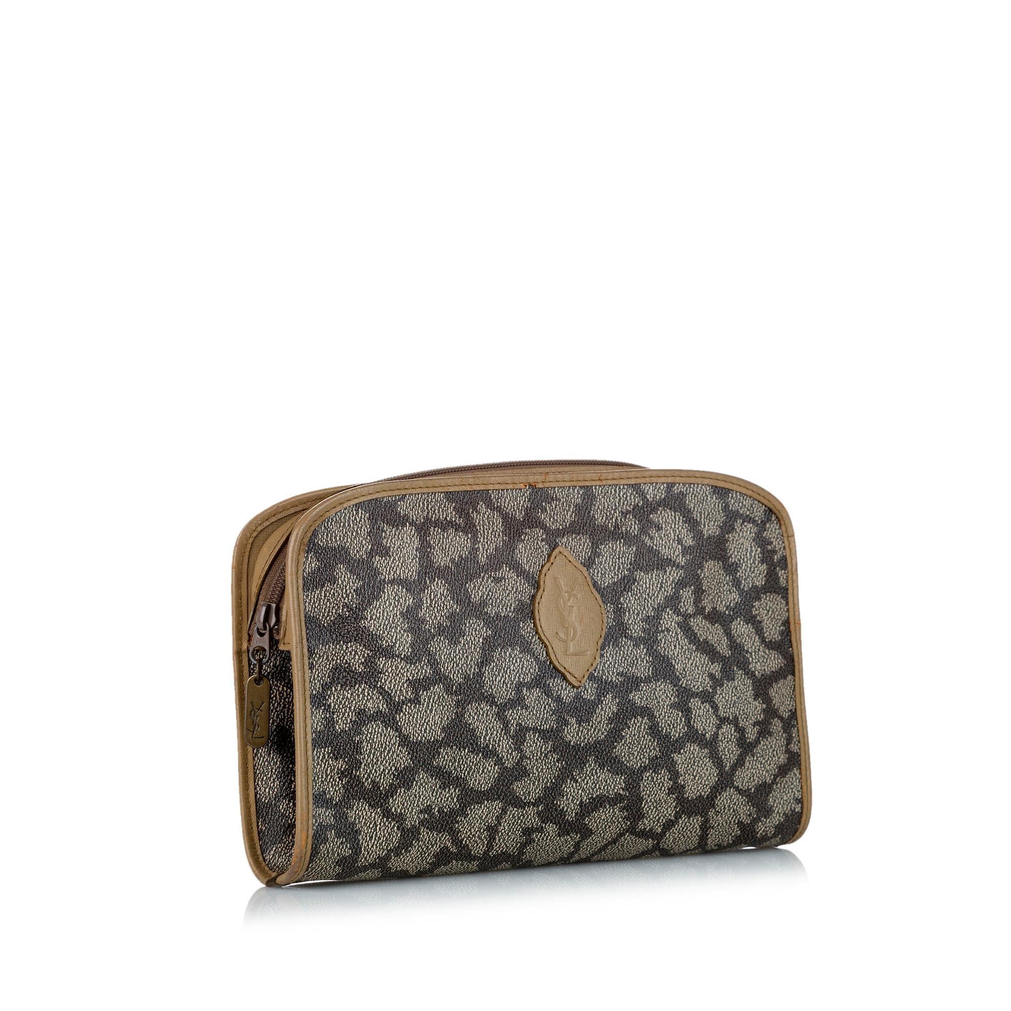 Saint Laurent Printed Leather Clutch Bag (SHG-23003)