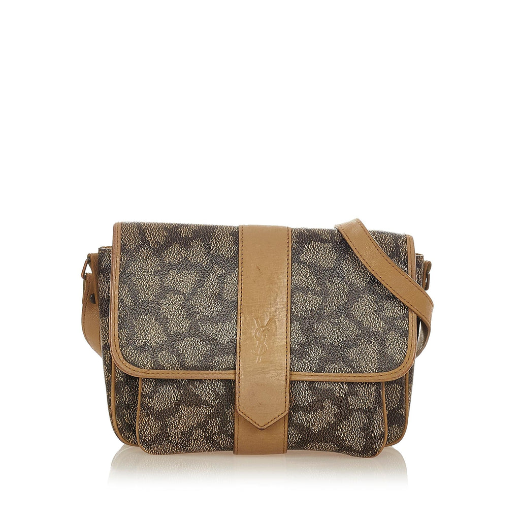 Saint Laurent Printed PVC Crossbody Bag (SHG-26593)