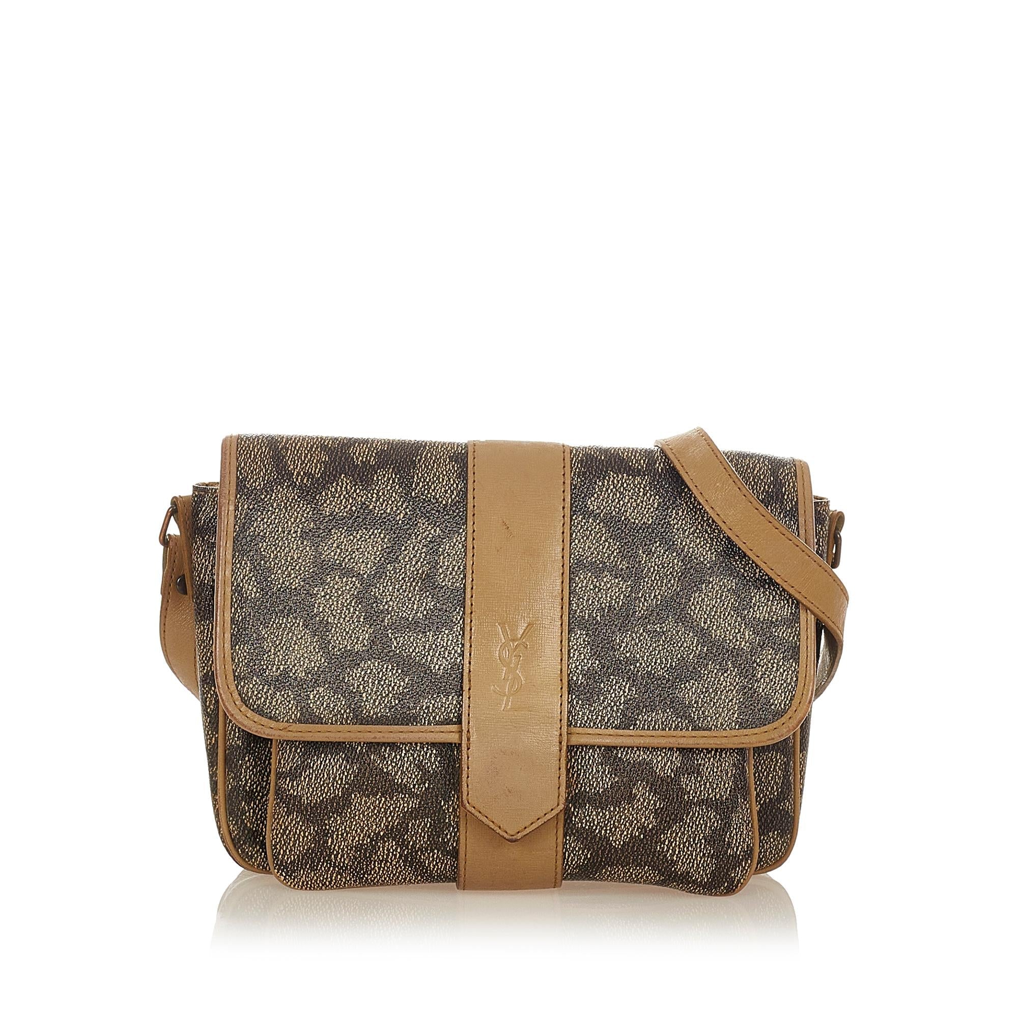 Saint Laurent Printed PVC Crossbody Bag (SHG-26593)