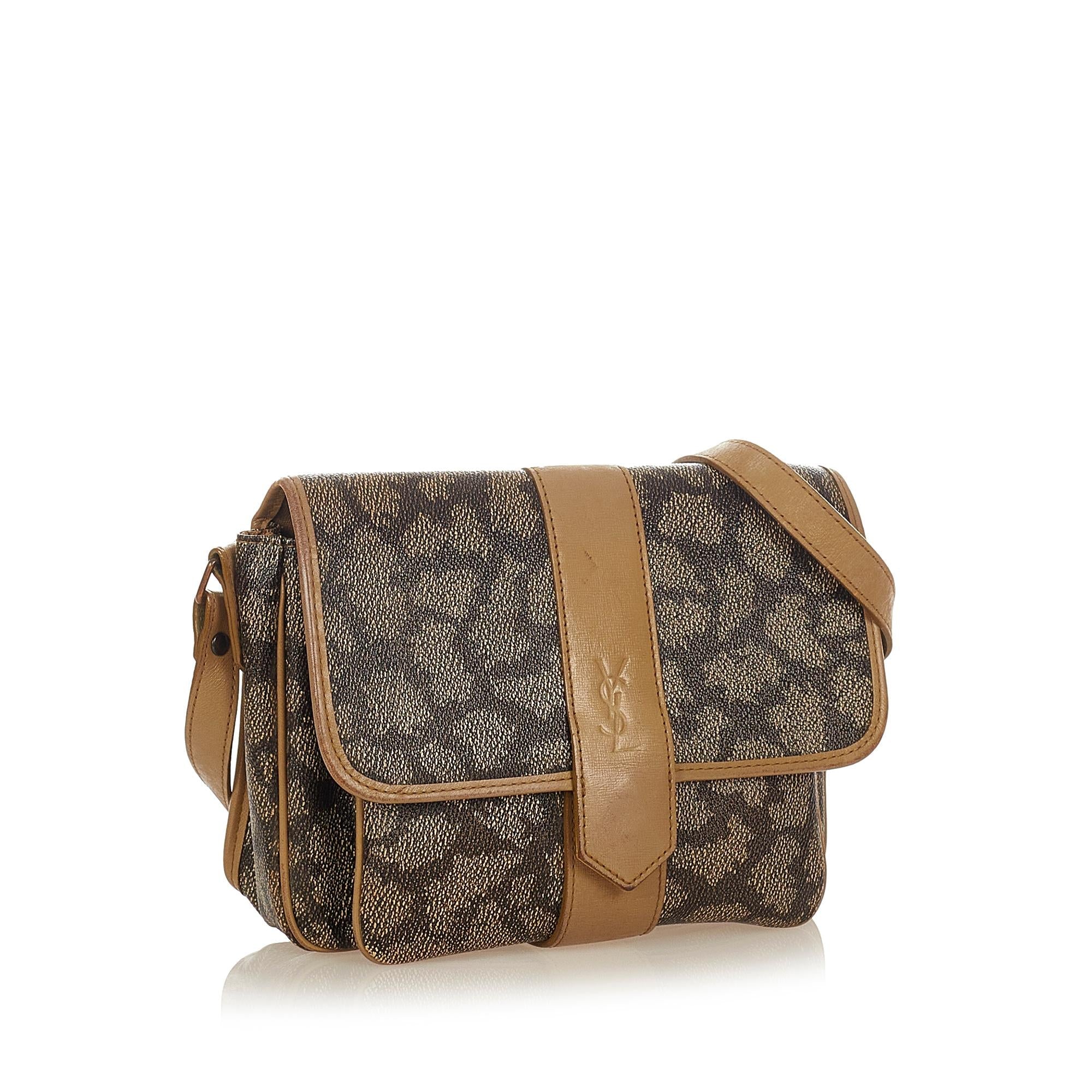 Saint Laurent Printed PVC Crossbody Bag (SHG-26593)