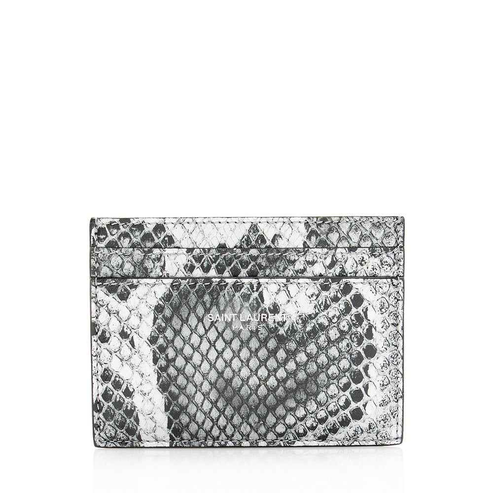 Saint Laurent Python Paris Card Case (SHF-19298)