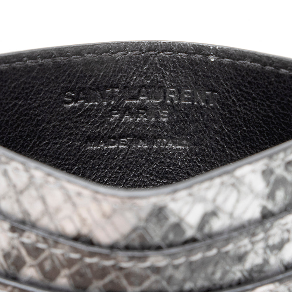 Saint Laurent Python Paris Card Case (SHF-19298)