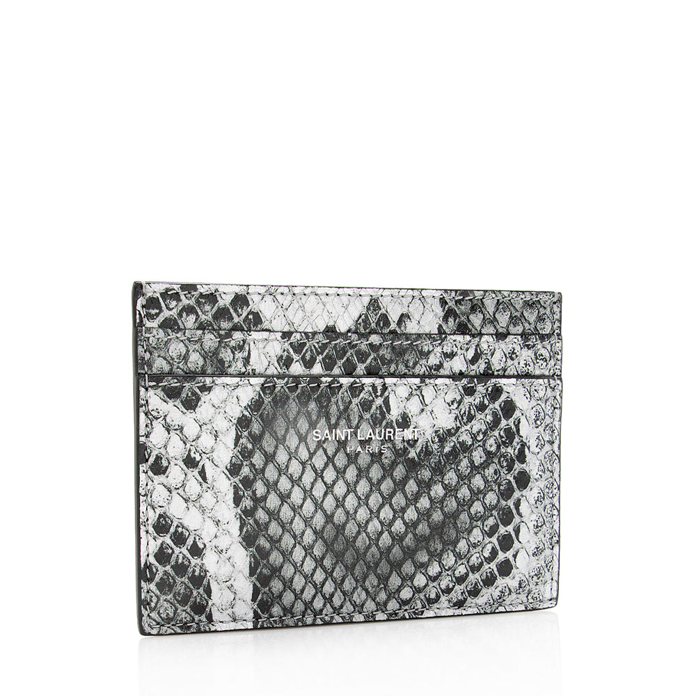 Saint Laurent Python Paris Card Case (SHF-19298)