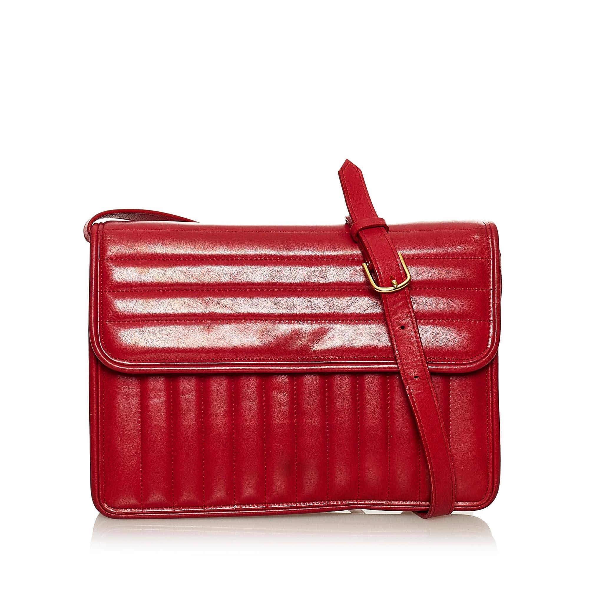 Saint Laurent Quilted Leather Crossbody Bag (SHG-29638)