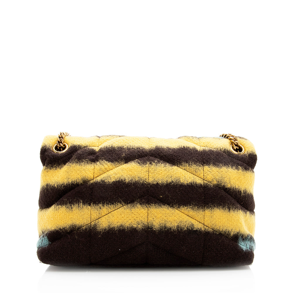 Saint Laurent Quilted Wool Loulou Puffer Shoulder Bag (SHF-19271)