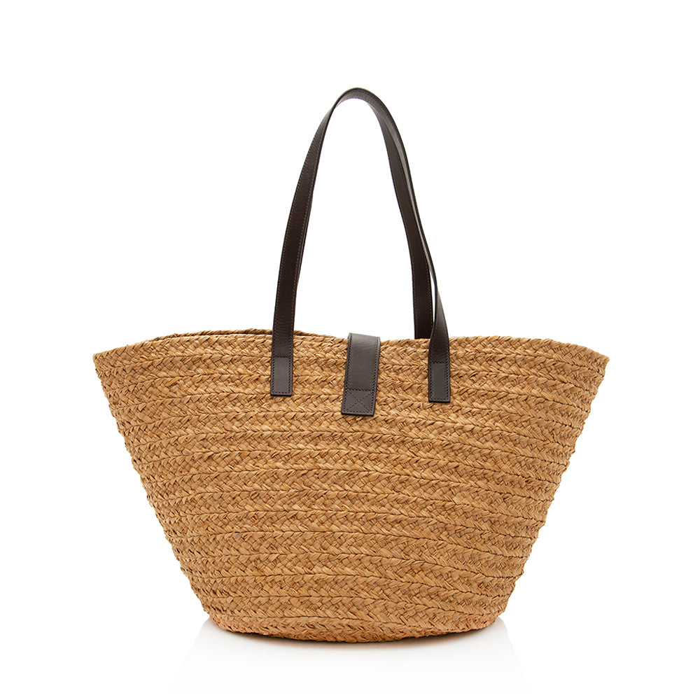 Saint Laurent Raffia Panier Tote (SHF-19939)