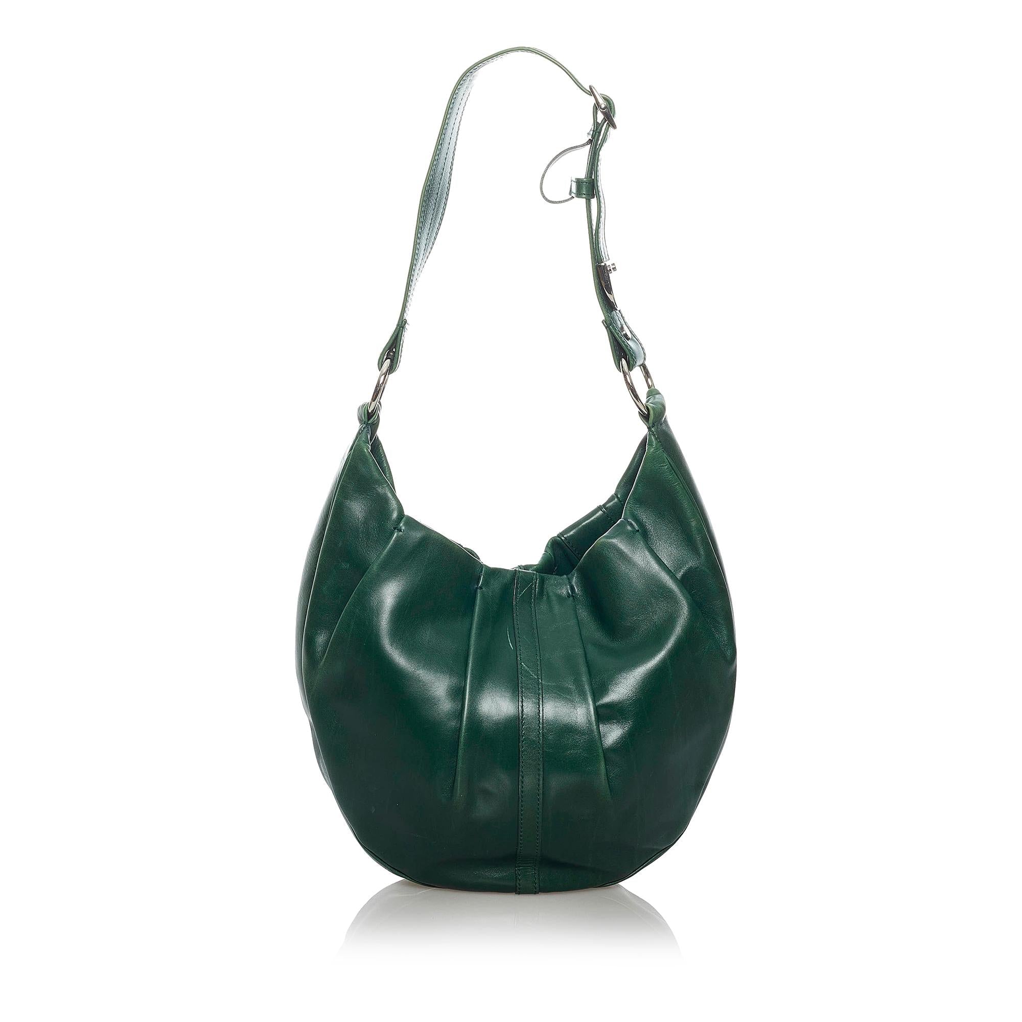 Saint Laurent Rive Gauche Leather Hobo Bag (SHG-29625)