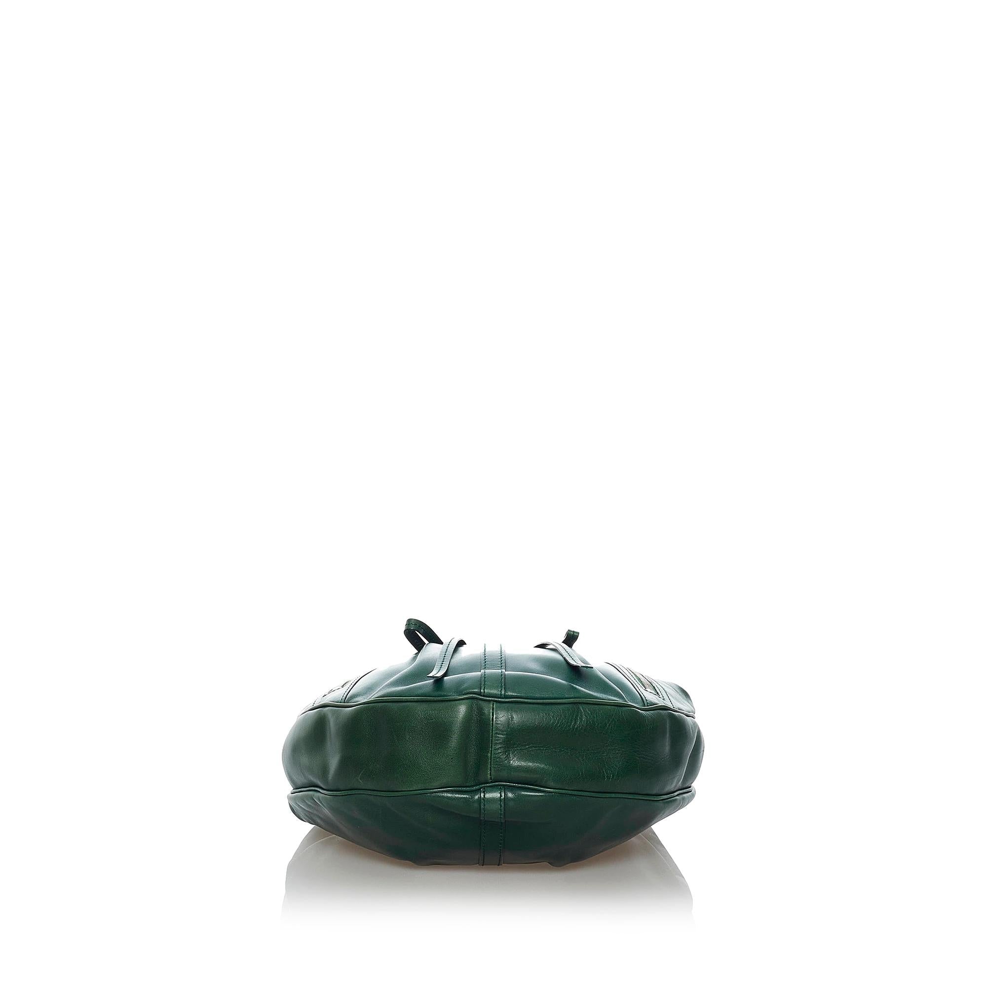 Saint Laurent Rive Gauche Leather Hobo Bag (SHG-29625)