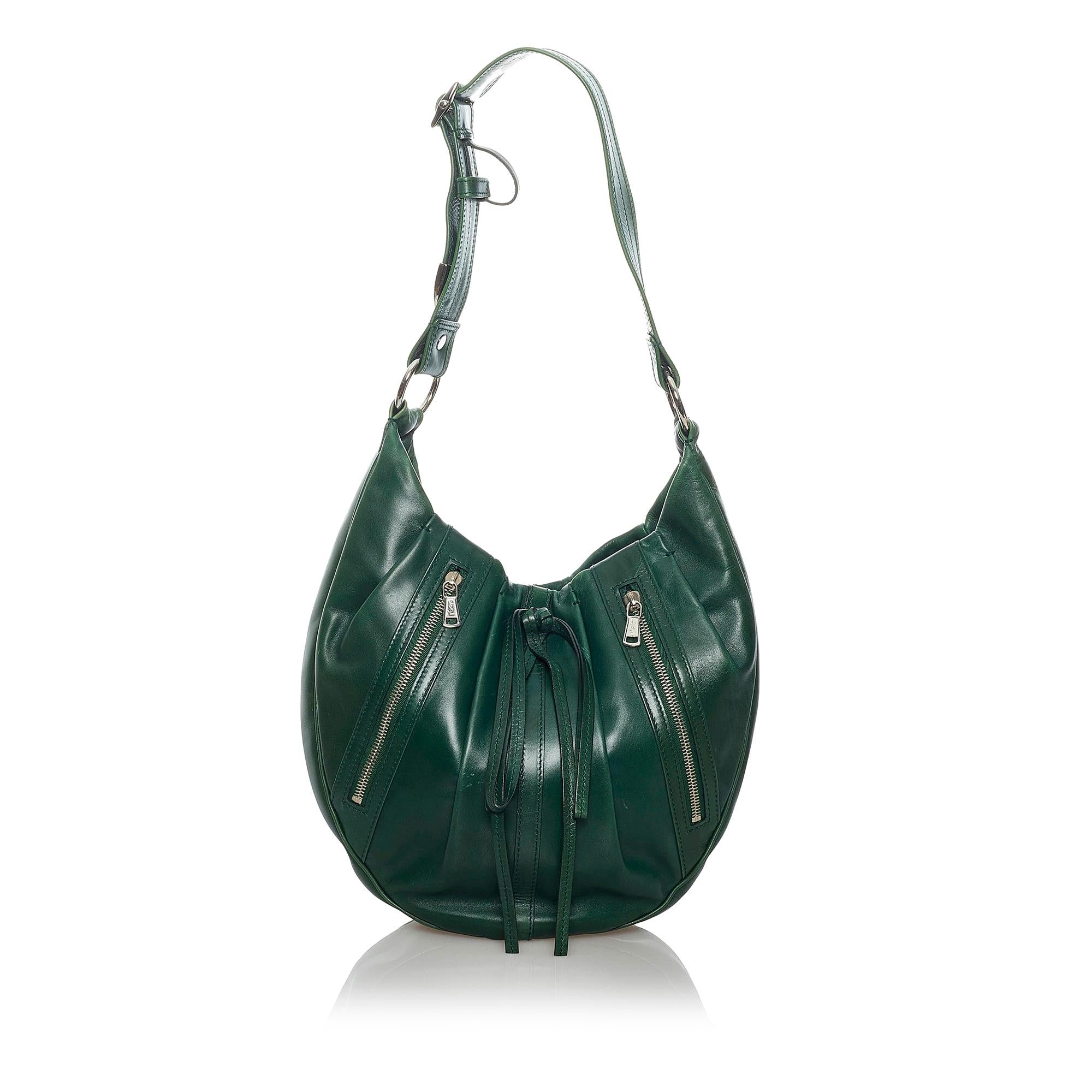 Saint Laurent Rive Gauche Leather Hobo Bag (SHG-29625)