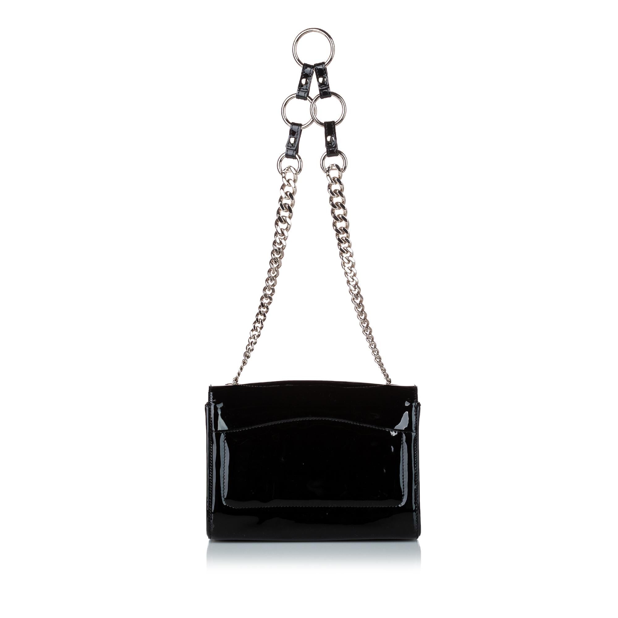 Saint Laurent Sac Le Sixieme Patent Leather Shoulder Bag (SHG-30749)