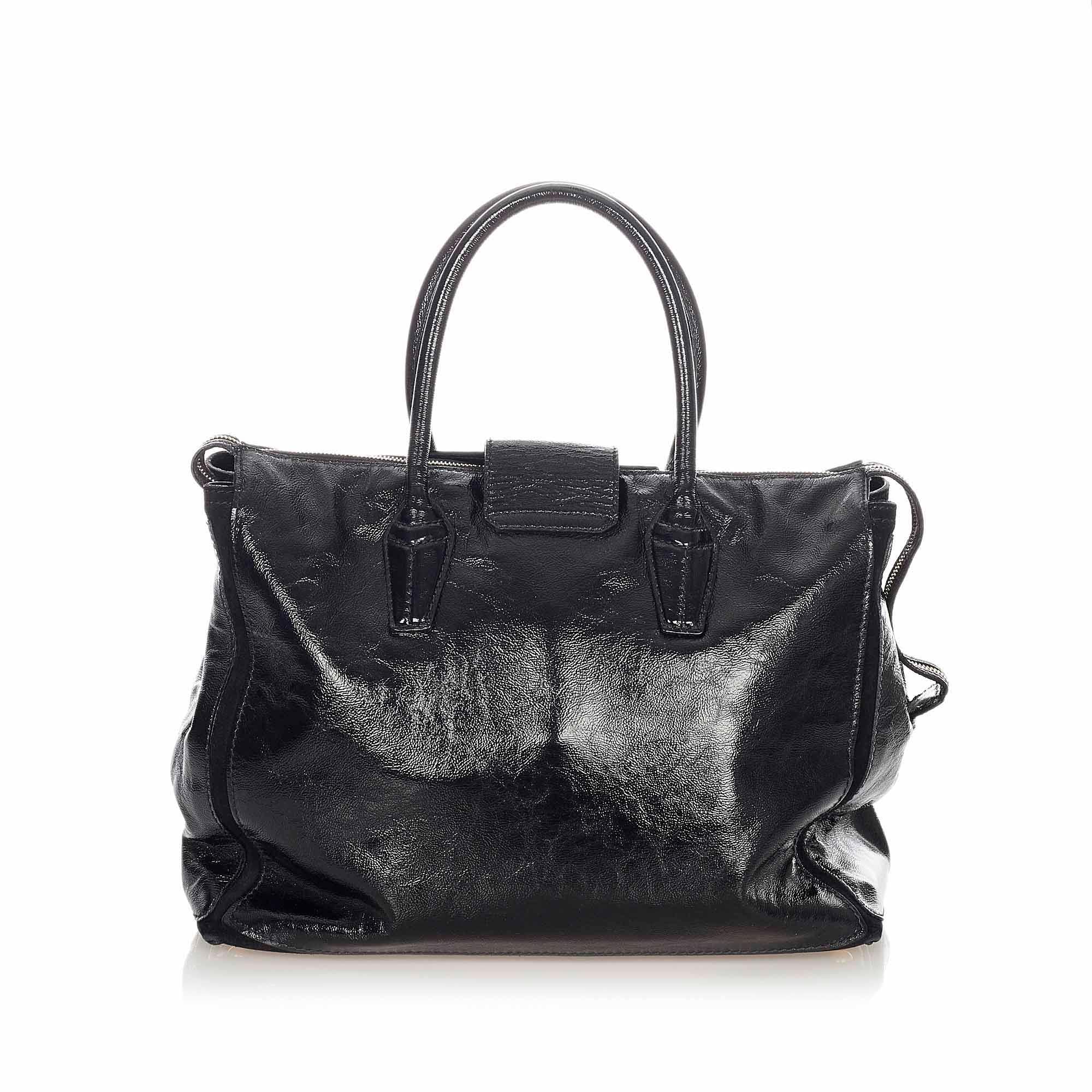 Saint Laurent Sac Muse Patent Leather Handbag (SHG-21584)