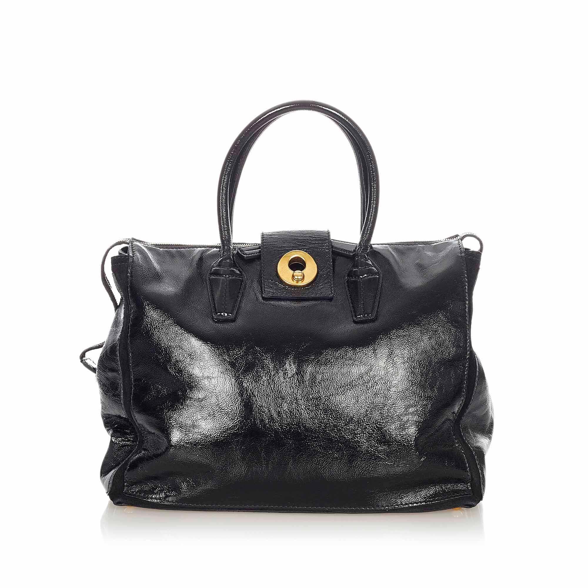 Saint Laurent Sac Muse Patent Leather Handbag (SHG-21584)
