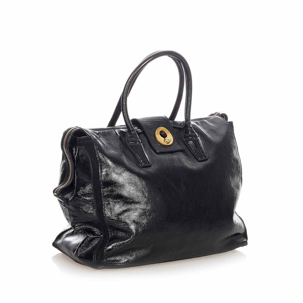 Saint Laurent Sac Muse Patent Leather Handbag (SHG-21584)