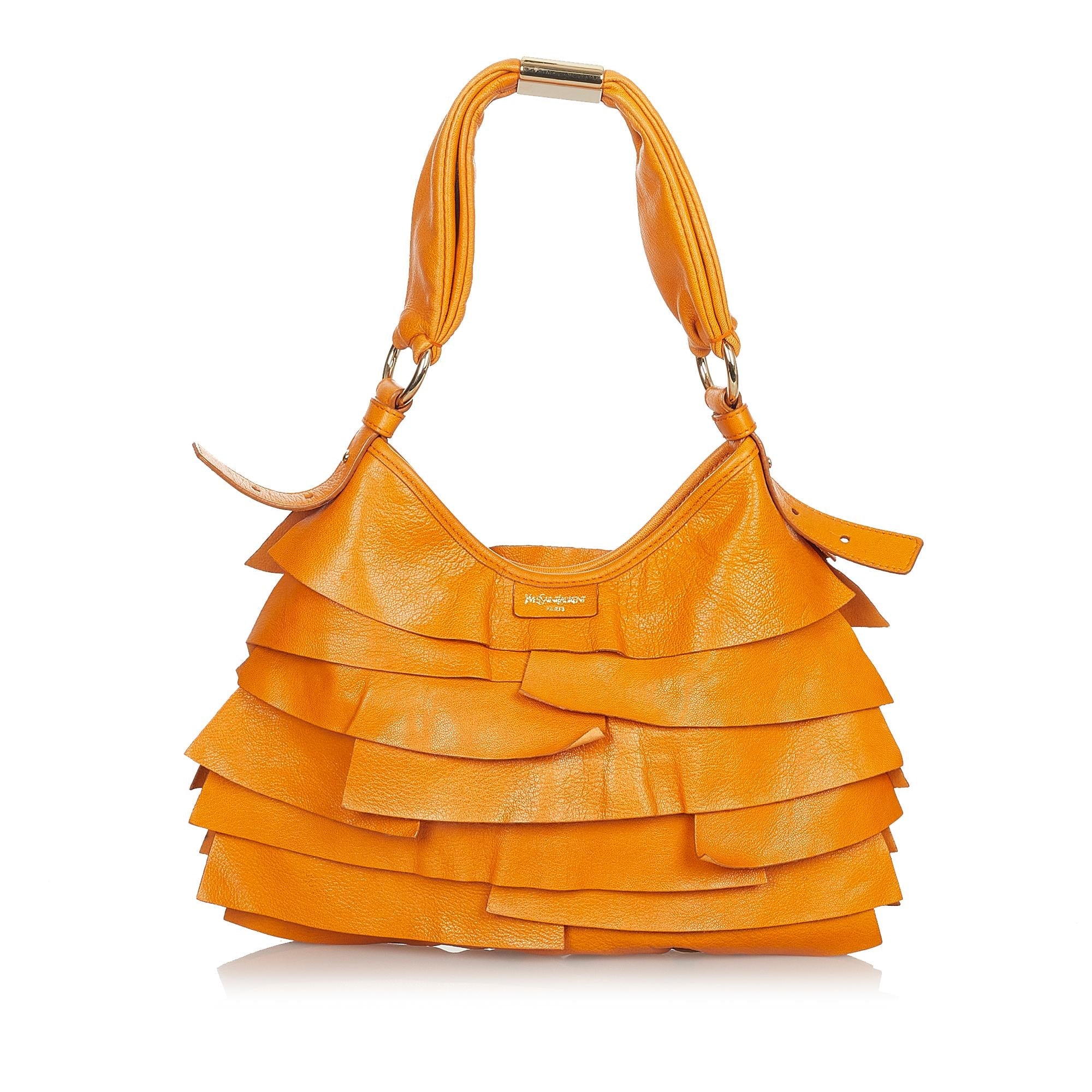 Saint Laurent Saint Tropez Leather Shoulder Bag (SHG-24813)