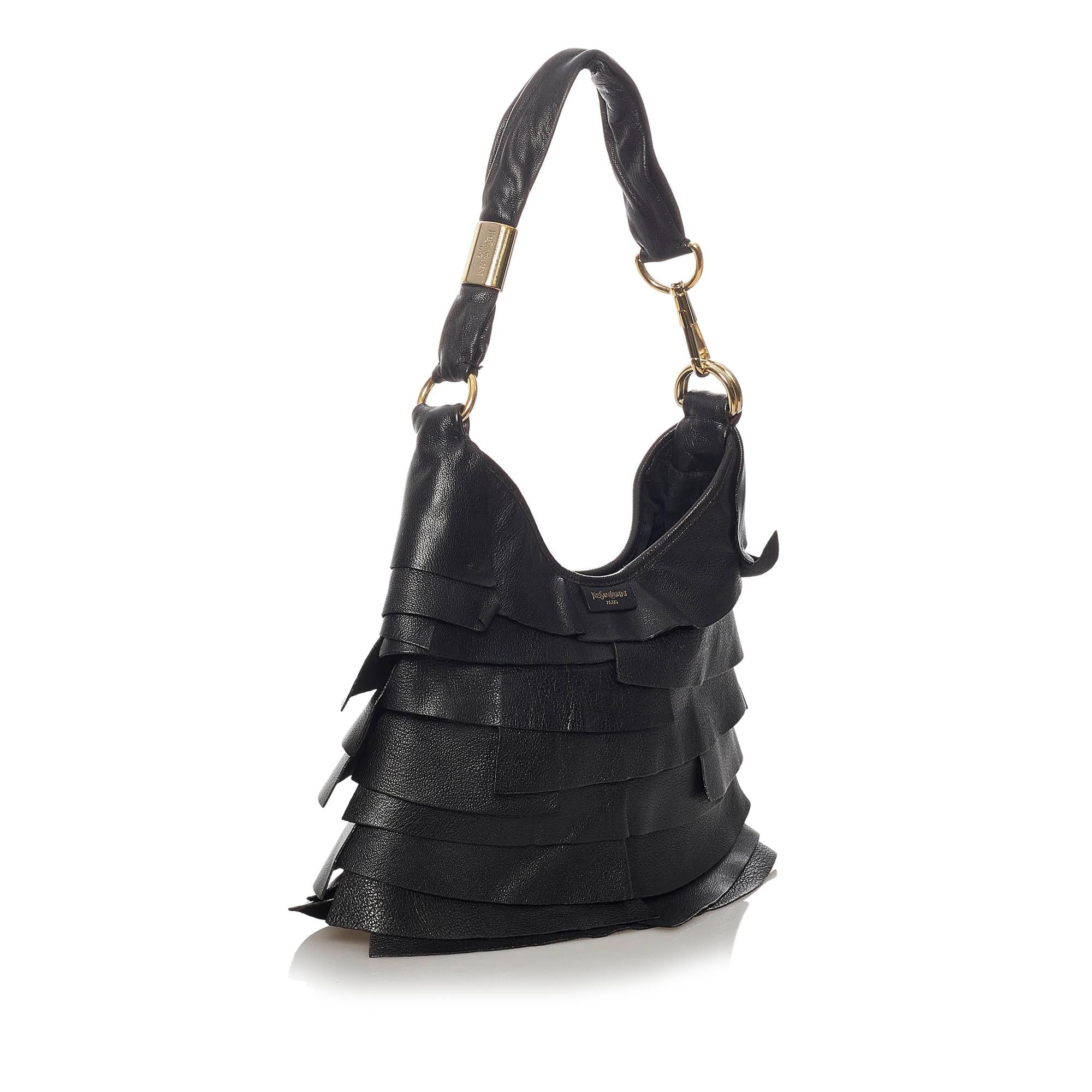 Saint Laurent Saint Tropez Leather Shoulder Bag (SHG-28267)