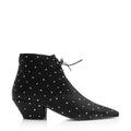 Saint Laurent Satin Crystal Lace Up Ankle Boots - Size 9.5 / 39.5 (SHF-22503)