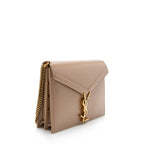 Saint Laurent Smooth Calfskin Monogram Cassandra Shoulder Bag (SHF-14588)